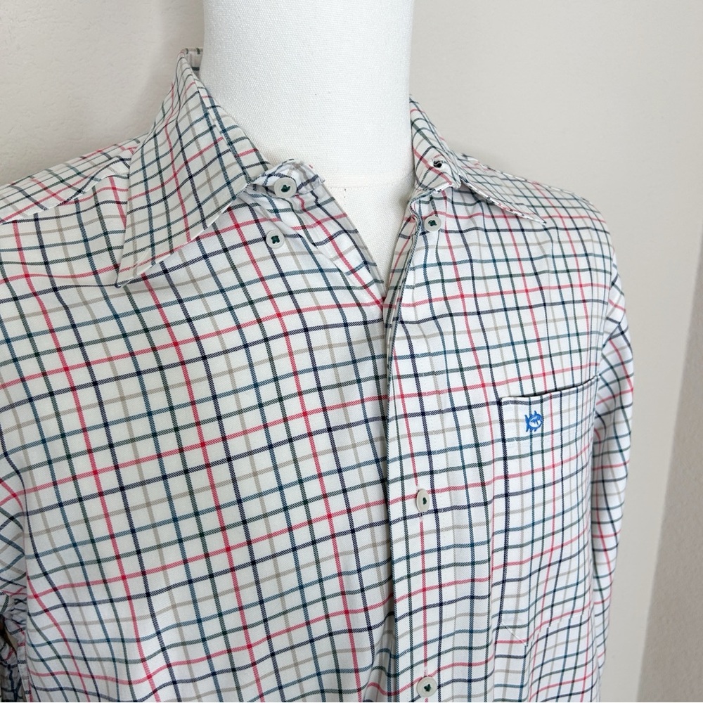 Southern Tide Men’s Check Plaid Button Down | Size M - Picture 3 of 7